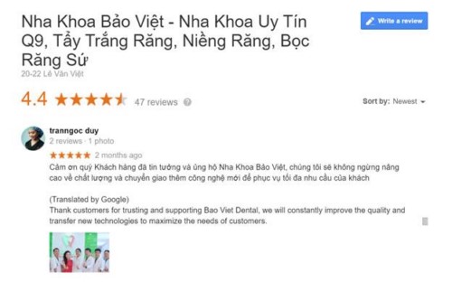 Nha Khoa Bảo Việt - Số 20 - 22 Lê Văn Việt, Quận 9 Có Tốt Không?