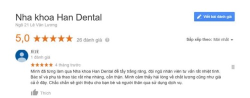 Nha Khoa Han Dental ngõ 21 Lê Văn Lương Thanh Xuân có tốt không?