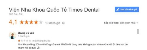 Nha khoa Times Dental - 105 Đào Tấn Ba Đình có tốt không?