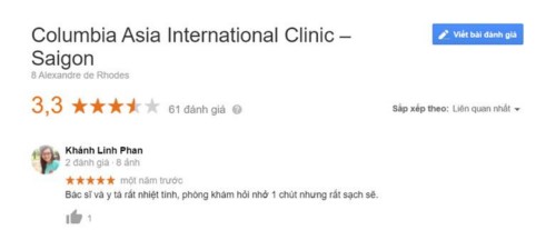 Chuyên Khoa Nha Bệnh viện Quốc tế Columbia Asia Sài Gòn có tốt không?