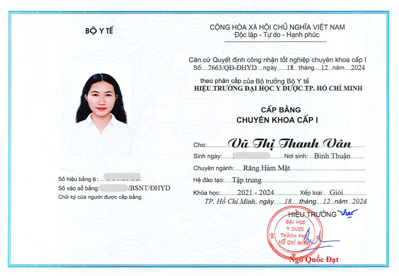 Bác sĩ CKI Vũ Thị Thanh Vân