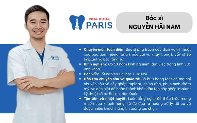 Bác sĩ Nguyễn Hải Nam - Nha khoa Paris