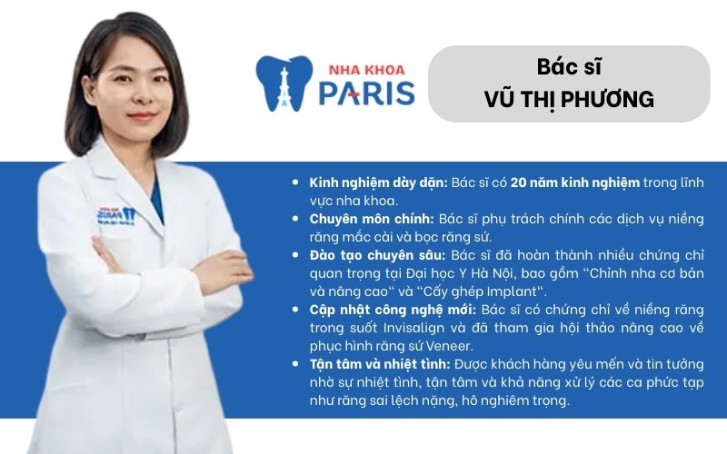 Bác sĩ Vũ Thị Phương - Nha khoa Paris