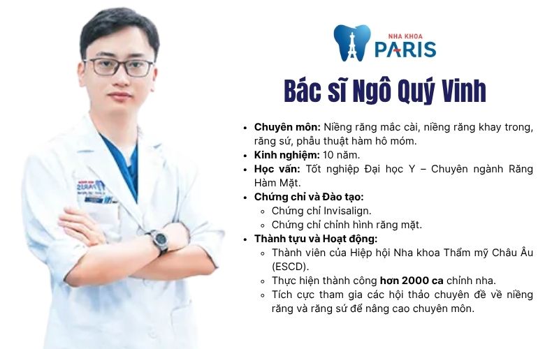 Bác sĩ Ngô Quý Vinh - Nha khoa Paris