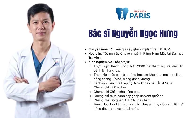 Bác sĩ Nguyễn Ngọc Hưng - Nha khoa Paris