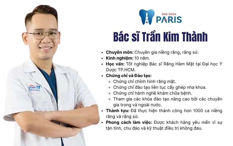 Bác sĩ Trần Kim Thành - Nha khoa Paris